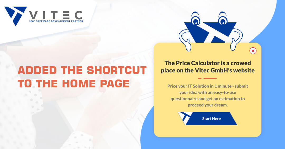 Vitec GmbH │ 360o Redesign Journey │ Interactive Pop-Up (In-Page) Support Element