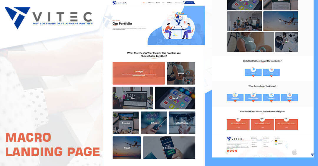 Vitec GmbH │ 360o Redesign Journey │ Portfolio Section Macro Landing Page