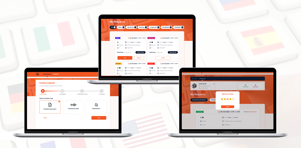 Translation Request Management for Customers